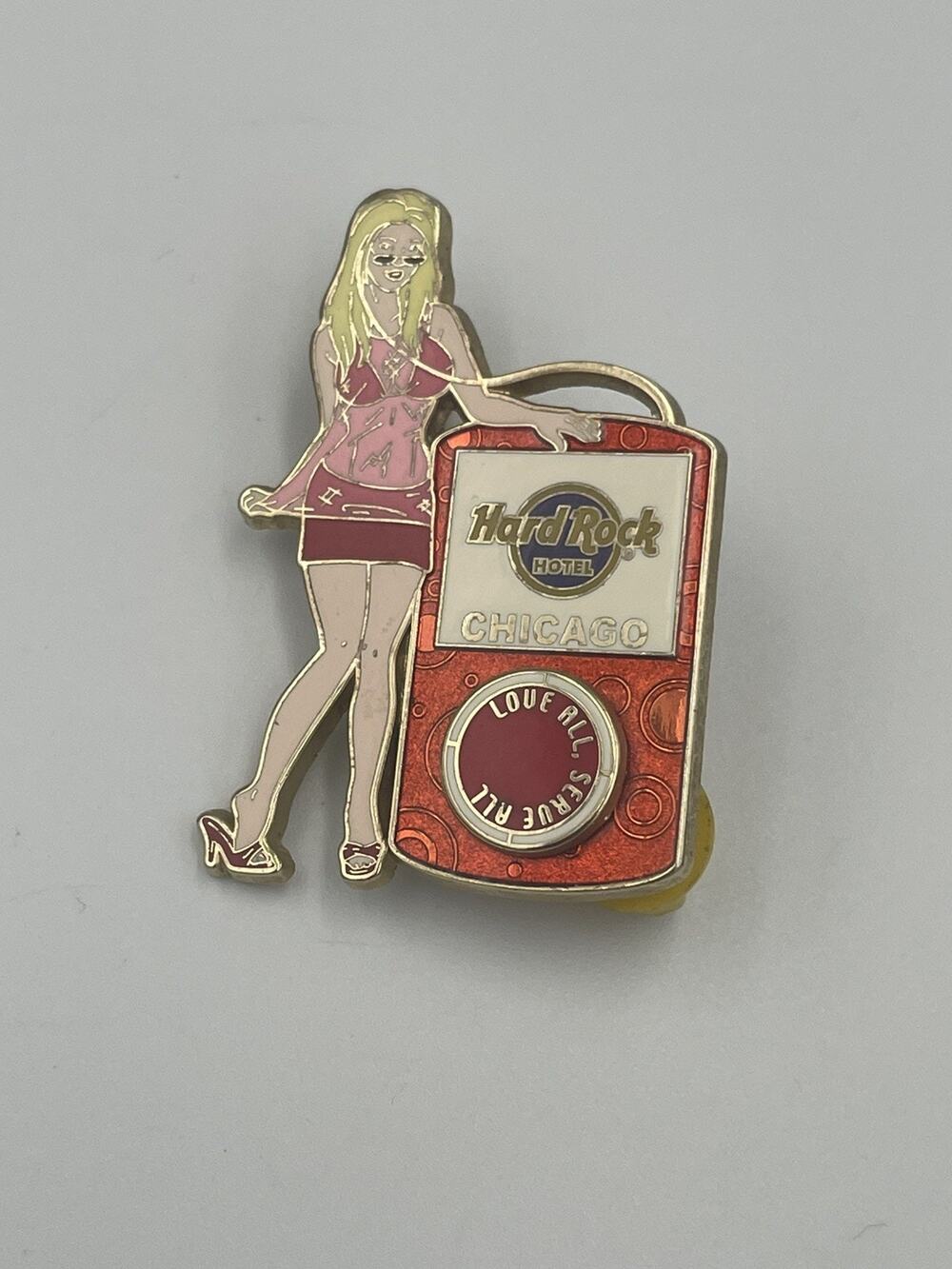 Hard Rock Cafe Chicago Music Girl MP3 Player Pin LE 200